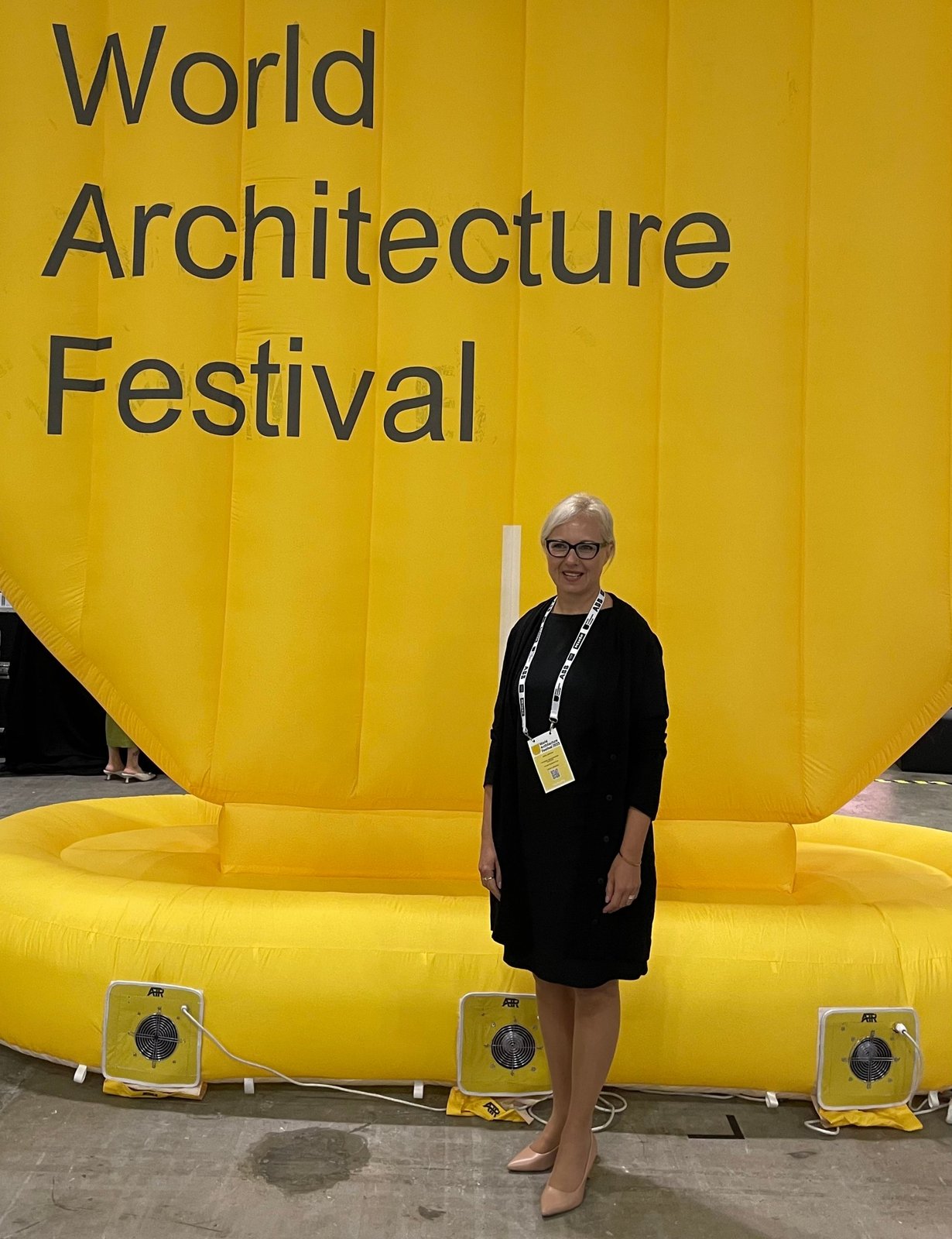 Kathy Basheva at the World Architecture Festival 2024, where she judged the Future Residential Projects category